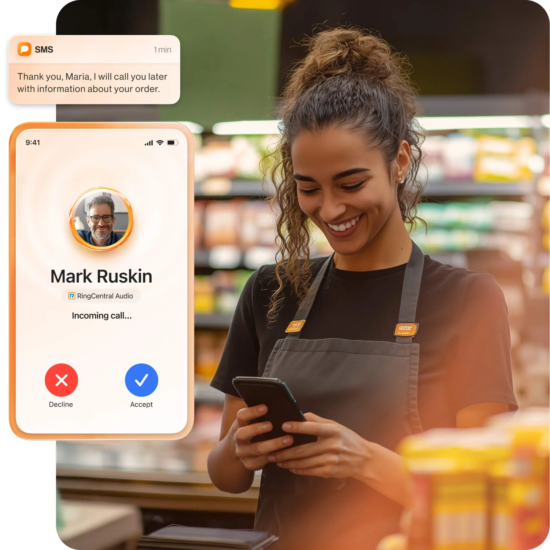 RingCentral AI-powered video meeting interface for business communications